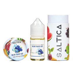 Saltica Blue Razz Ice (Mavi Ahududu, Buz ve Mentol) Salt Likit